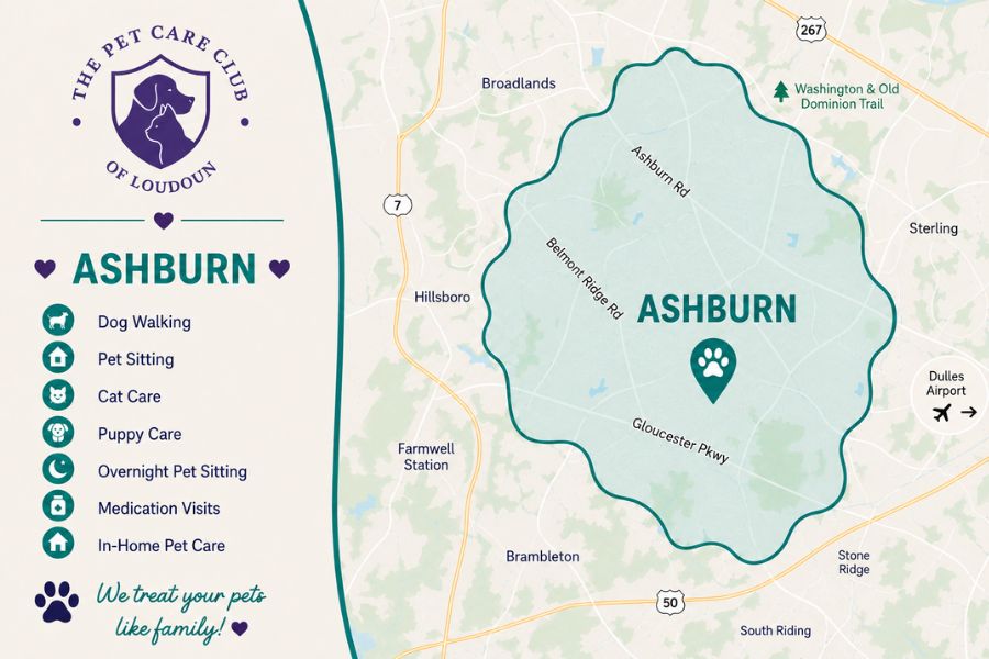 Ashburn, VA Service Area Map