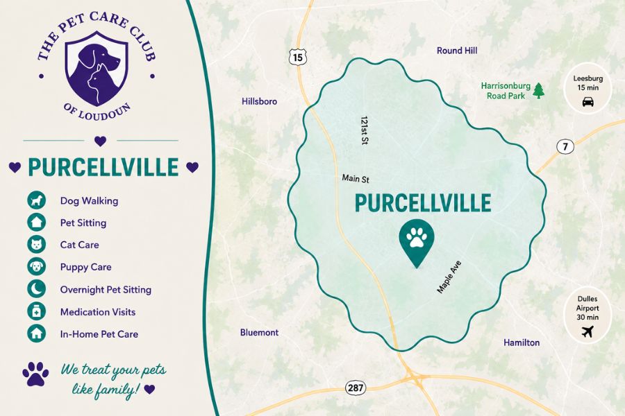 Purcellville, VA Service Area Map