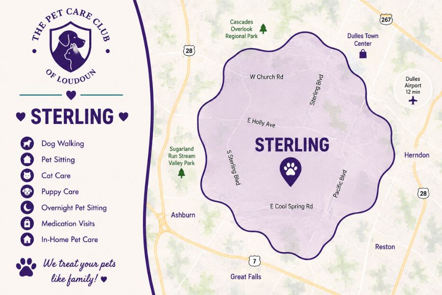Sterling, VA Service Area Map